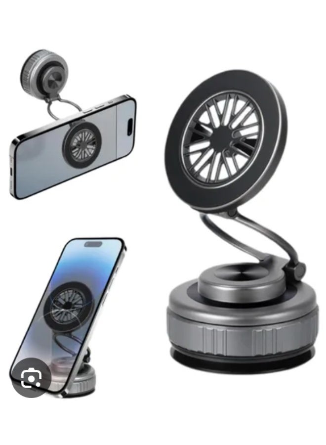 360° Adjustable Vacuum Suction Dashboard Windshield Magnetic Mobile Holder for Car/Mirror/Smooth Surface for All Phone - Image 1